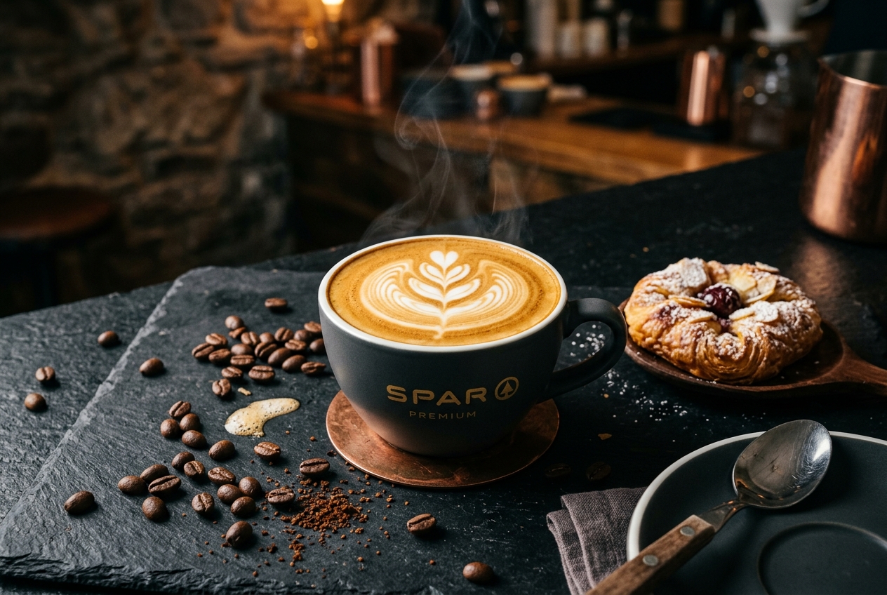 Coffee being poured at a barista bar